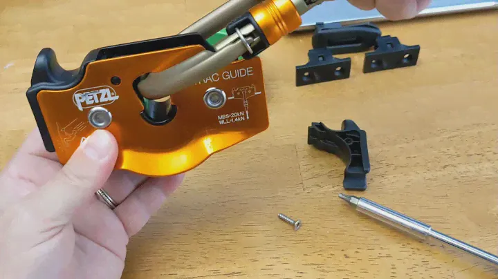 putting together Petzl Trac Guide.