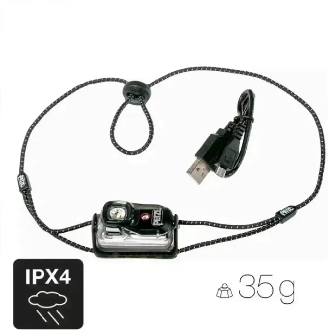 Фонарь налобный PETZL BINDI, 200лм, черный E102AA00-2